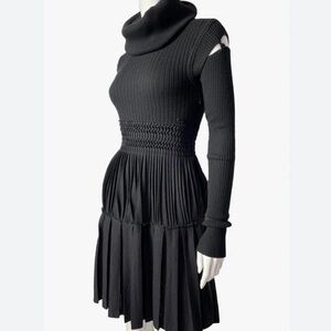 Chanel knit dress black 36